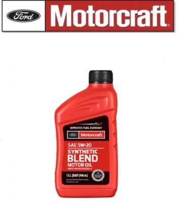 OEM Genuine Ford Motorcraft SAE 5W-20 Engine Oil Synthetic Blend XO5W20Q1SP 1QT