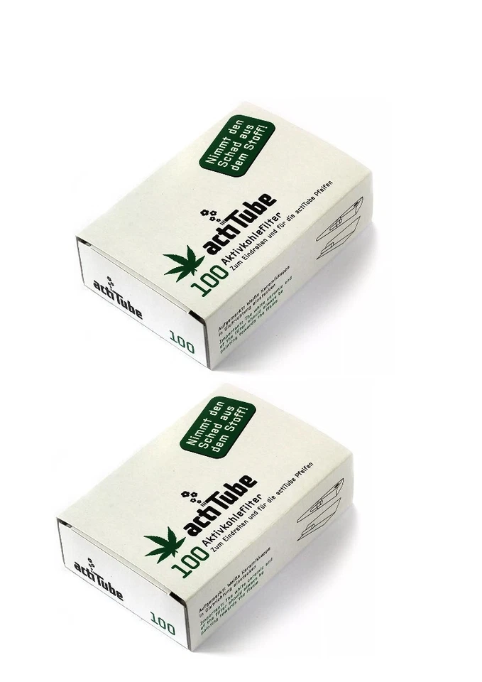 2x Actitube 100x Aktivkohle Filter 8mm Verpackung beschädigt