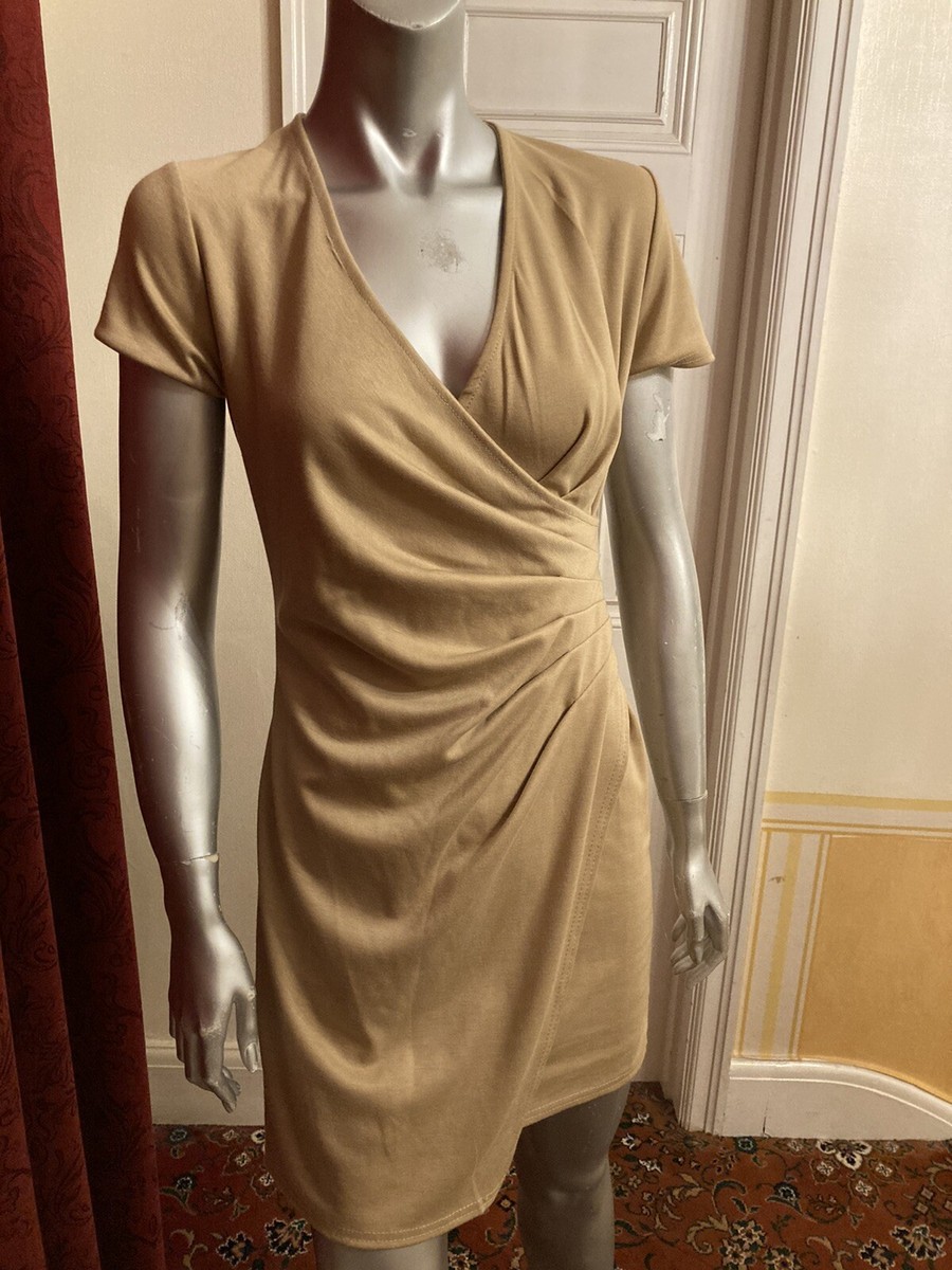 missguided beige/tan dress 10 NWT | eBay UK