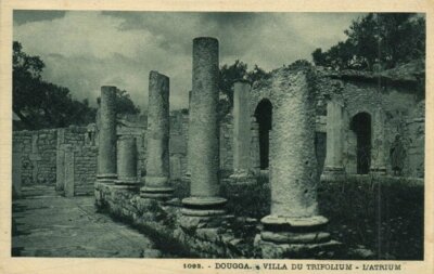 Old postcard TUNISIA DOUGA - Villa du Trifolium - L'Atrium (174883)