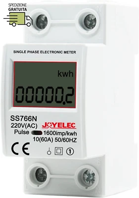 JOYELEC SS766N Contatore Energia Elettrica，Misuratore Consumo Elettrico，Contatore Di Co