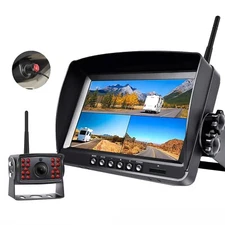Digital Wireless 9" DVR Monitor Reversing Backup Camera 12V 24V Trailer Truck Rv