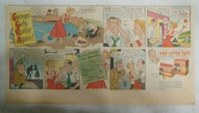 Lipton Tea Ad: "George Gets Rolling Again" 1930's-1950's Size: 7.5 x 15 inches