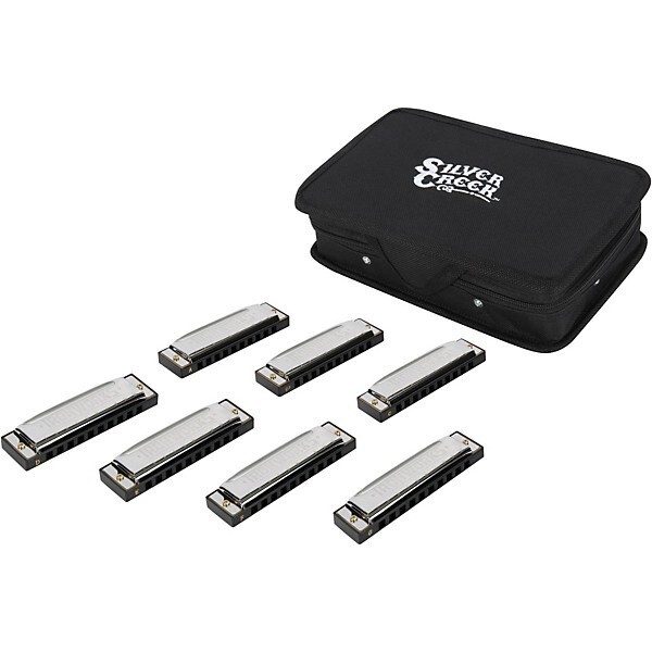 Silver Creek Ironworks Harmonica Set of Seven Unused