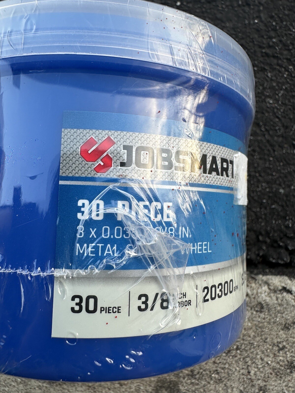 3/8 Metal Cut Off Wheels 30 Pack by Jobsmart with Plastic Screw On Lid