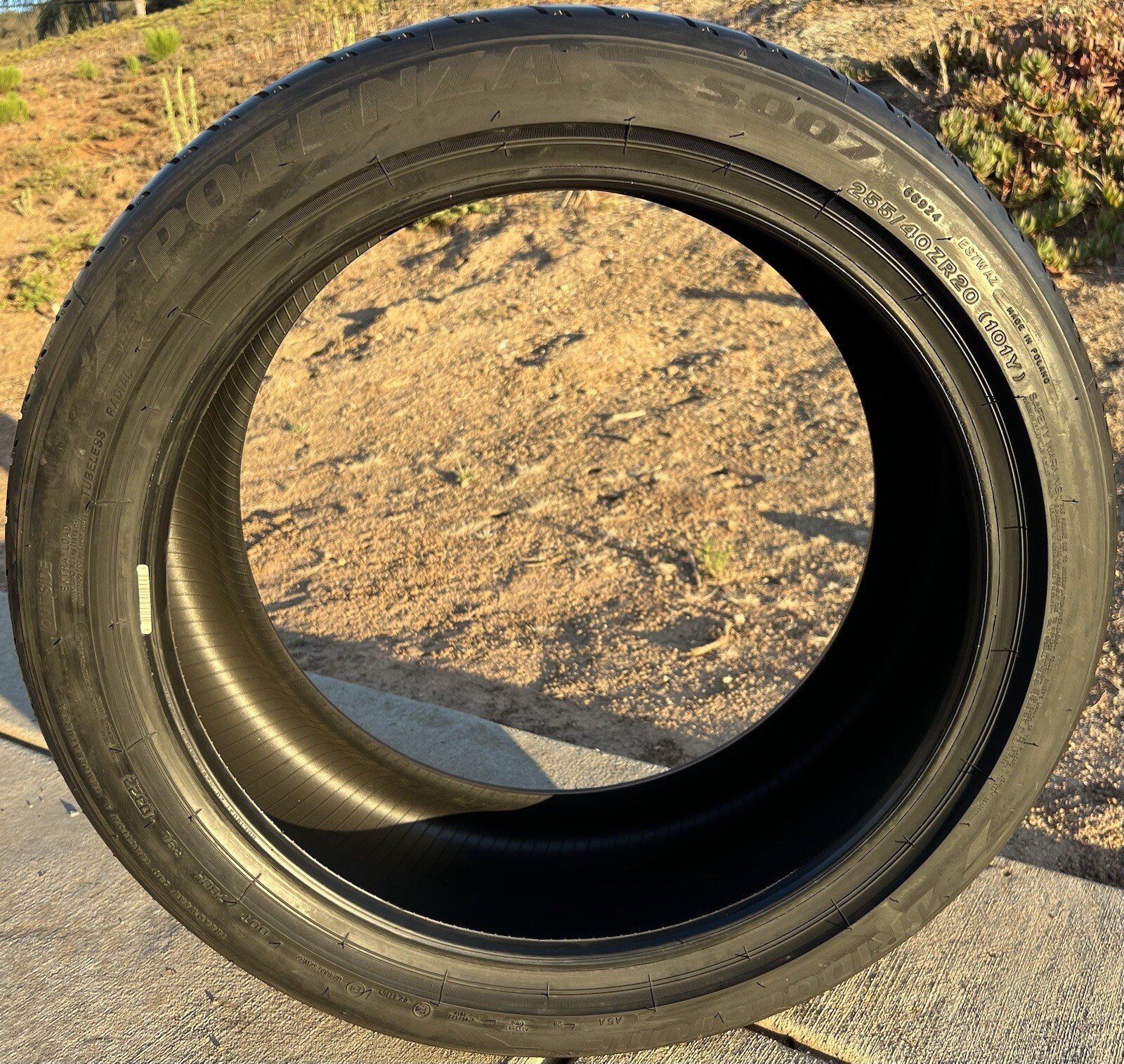 Set of TWO NEW 255/40ZR20 Bridgestone Potenza S007 A5A Aston Martin DB11 Vantage