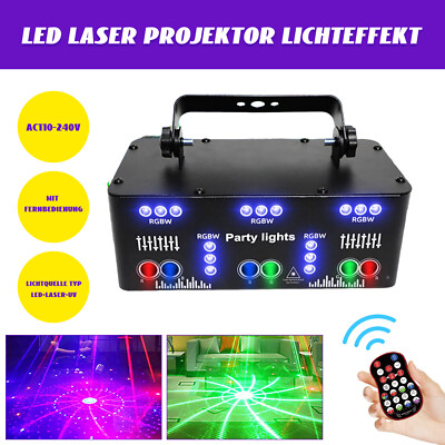 21-Eyes RGBW Laser Projektor Lichteffekt Bühnenlicht DMX Strobe Disco Party & UV