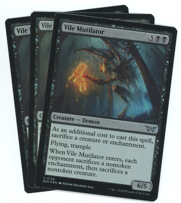 x3 Vile Mutilator (Foil) - Duskmourn: House of Horror - MTG
