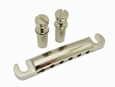 ALUMINUM Stop Bar Tailpiece for Epiphone Gibson Les Paul Metric Studs Nickel