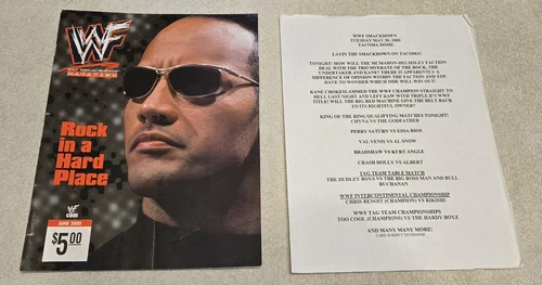 World Wrestling Federation Program June 2000 wwf wwe w/ SMACKDOWN MATCH LISTING