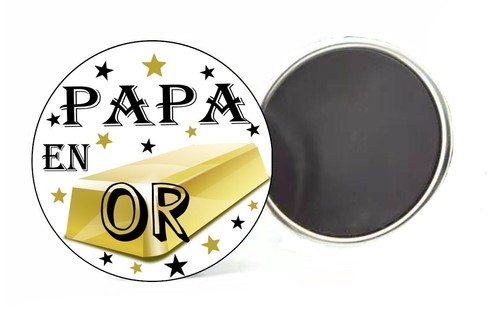 Badge Aimanté "Mon Papy Est Le Plus Génial" - Cadeau Personnalisé Fait Main En France