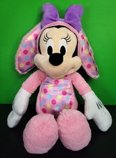 Disney Minnie Mouse Easter Pink Bunny Rabbit Costume 14" Stuffed Animal Plush