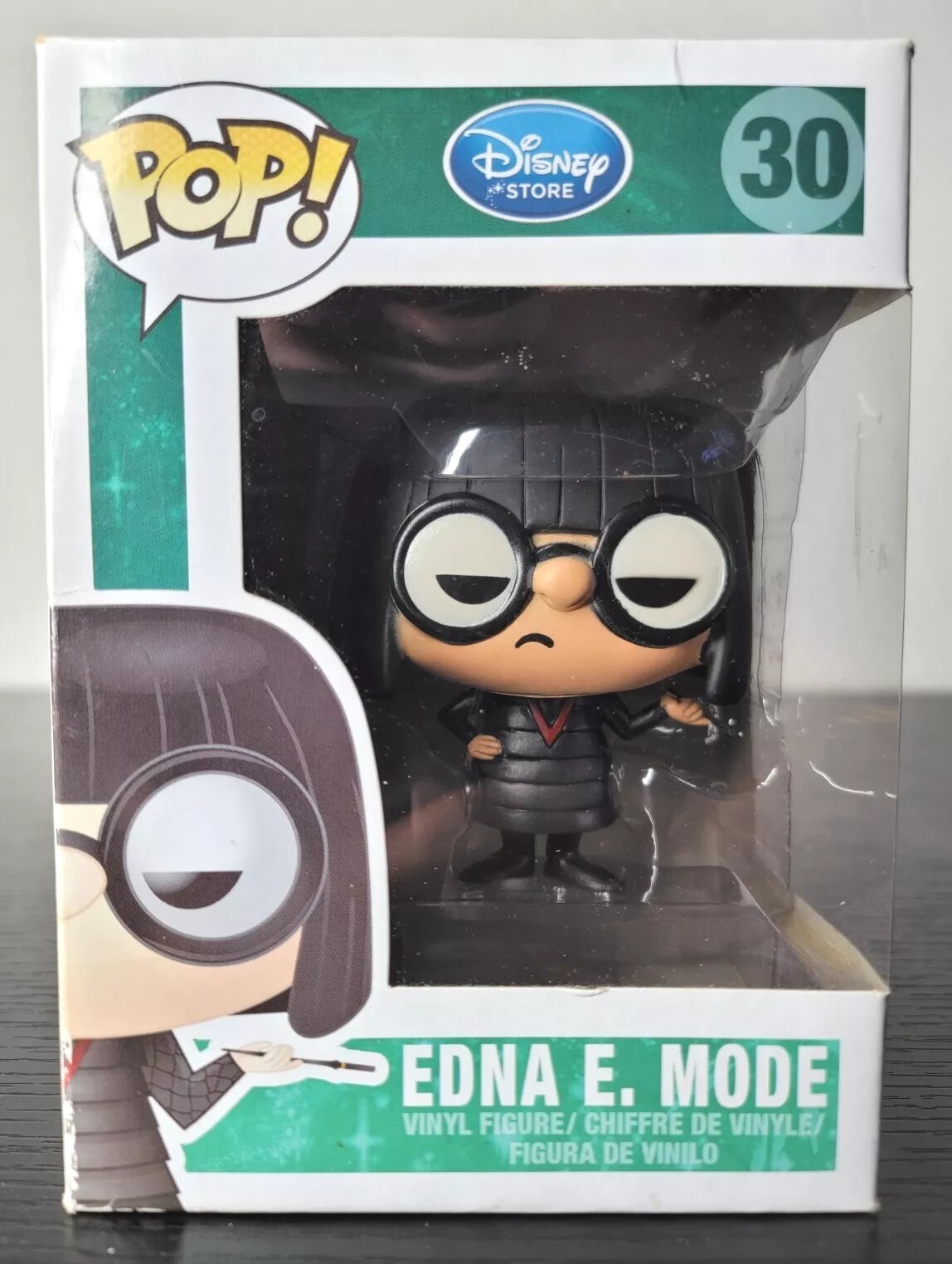 ┥Funko Pop! Disney Pixar Los Increíbles Edna E. Mode #30 ¡Raro/Bóveda Dmg!