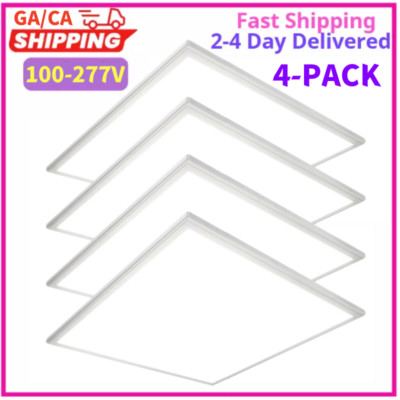 4 Pack 2X2FT LED Recessed Panel Light 45W 5400LM Flat Drop Ceiling Troffer Light