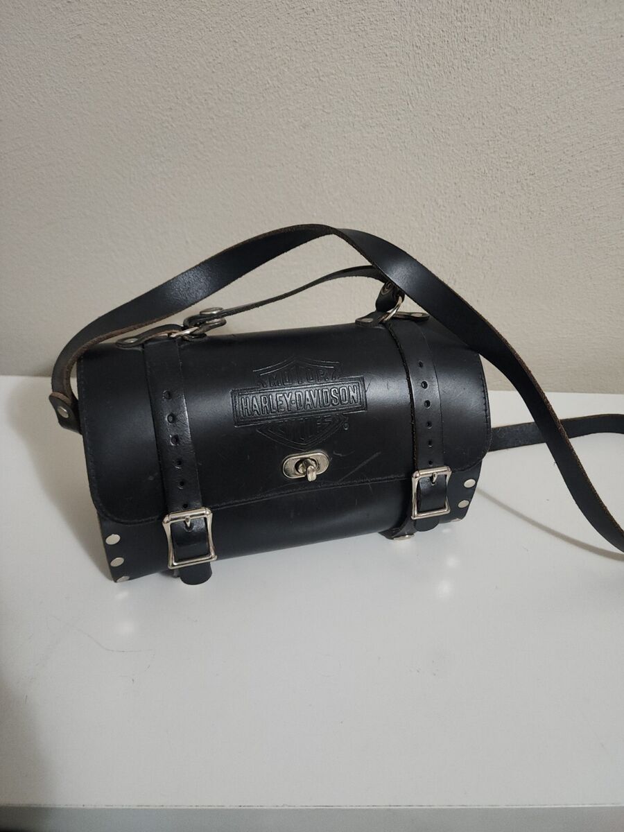 Vintage Harley Davidson Motorcycle Leather USA Black Logo Vintage Harley Davidson Motorcycle Leather USA Black Logo