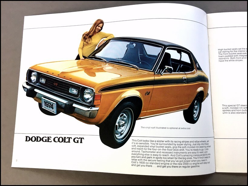 1974 Dodge Colt and GT 12-page Vintage Original Car Sales Brochure