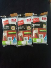 Lot of 3 - Hanes Men Briefs 3 Pair Per Pack Tagfree Flex waist Full Rise Small