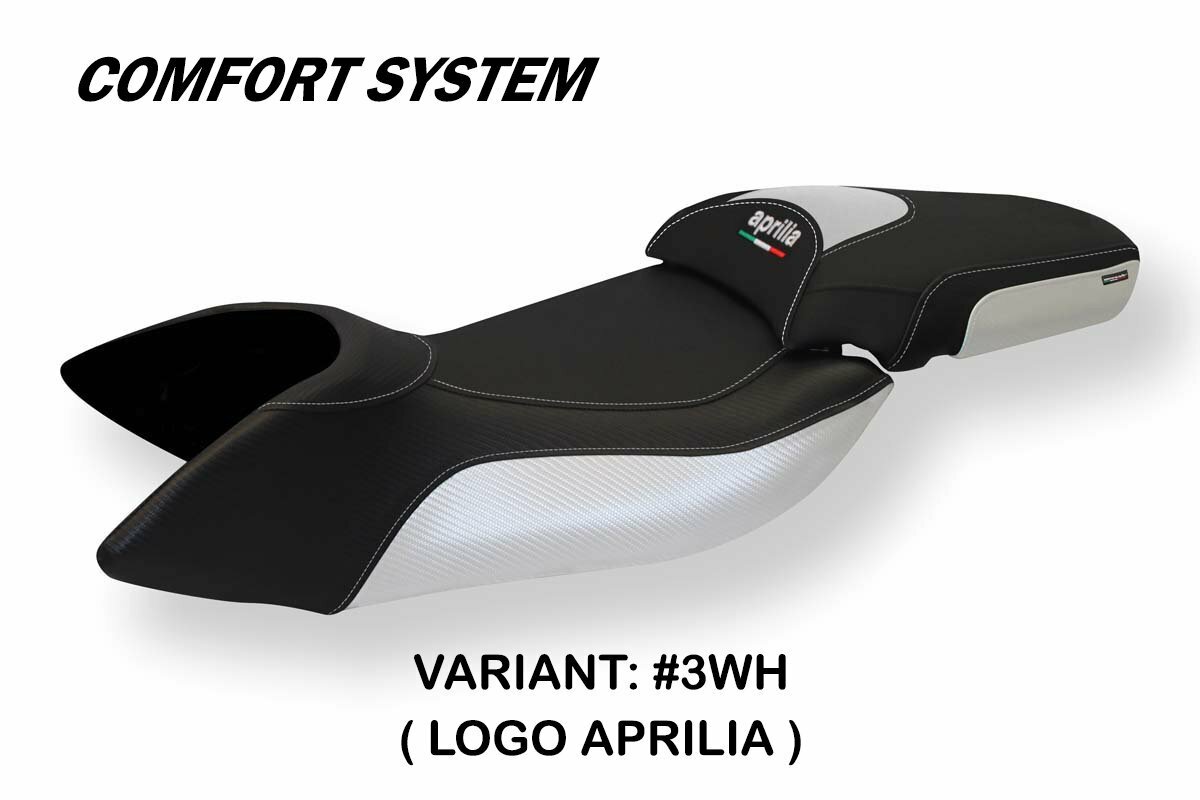 APRILIA MANA 850 Tappezzeria Italia Seat Cover WHITE Anti Slip