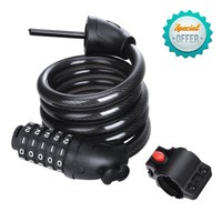 Bike Lock Bicycle Lock High Quality Chain Lock With 5-digit Resettable Number... Bike Lock Bicycle Lock High Quality Chain Lock With 5-digit Resettable Number...