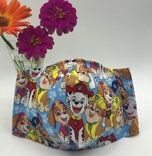 Paw Patrol Adult Cloth Face Mask with Filter Pocket Nose Wire 100 Cotton PP4L