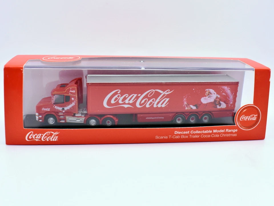 Modellino Camion scala 1:76 Scania T-Cab Coca Cola Christmas modellismo statico - Immagine 2 di 4