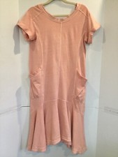 Anthropologie SATURDAY SUNDAY Dress XS Peach Tunic Scoop Neck Oversize Boho Knit