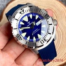Tandorio 200m Monster 42mm Men Watch NH36A Automatic Blue Dial AR Sapphire