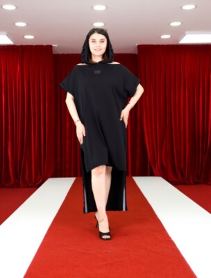 knee length dresses for ladies Karma Oversized Mesh Dress + Slip in Leopard Lover L main image 1