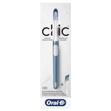 Oral-B Clic Toothbrush - Alaska Blue with 2 Replaceable Brush Heads and Magnetic