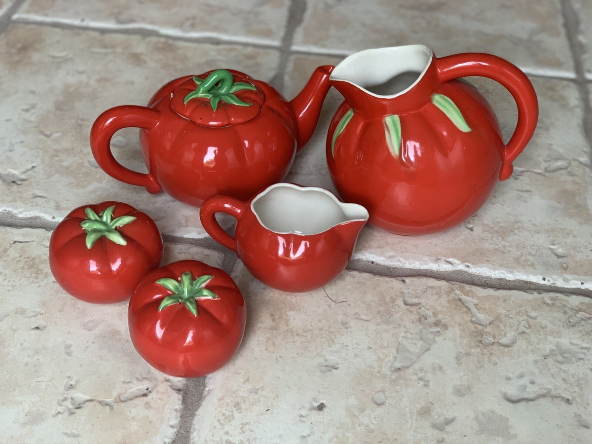 1940's The Pantry Parade Red Tomato Kitchen Set | eBay