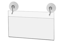 Ad Frame Sign Holder Wall Mount 8 3/4"W x 4"H with Hooks and Suction Cups