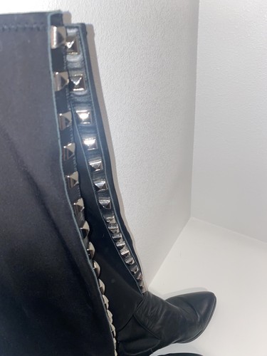 Valentino Rockstud Black OTK Thigh-High Zip Boots Size 38 Retail $1,995 - Picture 3 of 6