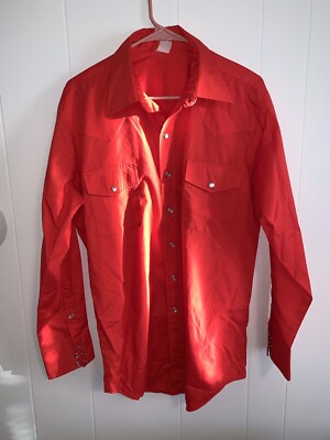 Vintage 60s Red DURABLE PRESS Button Up Shirt - 15 main image 1