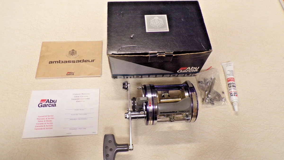 ABU GARCIA AMBASSADEUR FISHING REEL W/ BOX - 7000-C4 LD - CLEAN