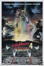 A NIGHTMARE ON ELM STREET 4 DREAM MASTER Movie Poster Horror Freddy Krueger 