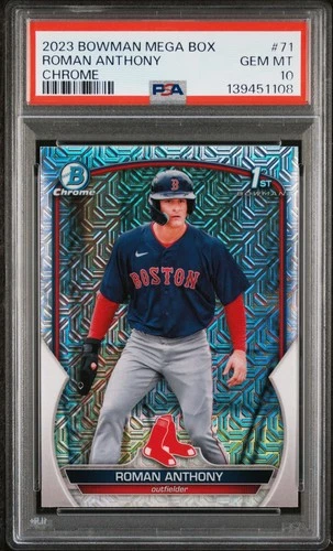 Roman Anthony 2023 Bowman Mega Box Mojo PSA 10 1st Bowman Boston Red Sox