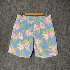 Polo Ralph Lauren Swim Trunks Mens Large Blue Floral Shorts Tropical New NWOT