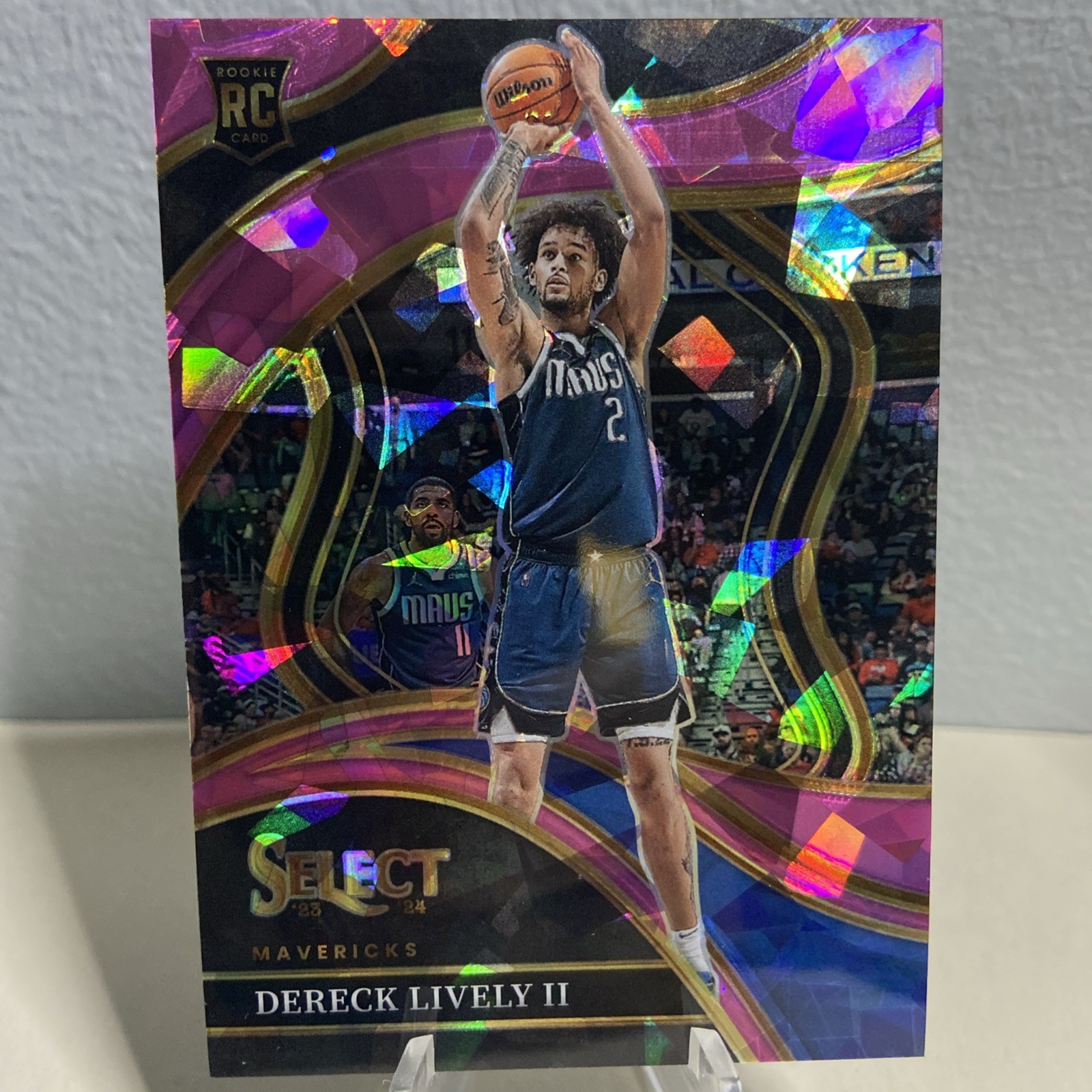 Dereck Lively II 2023-24 Panini Select /99 Purple Ice Courtside RC #285 Mavs