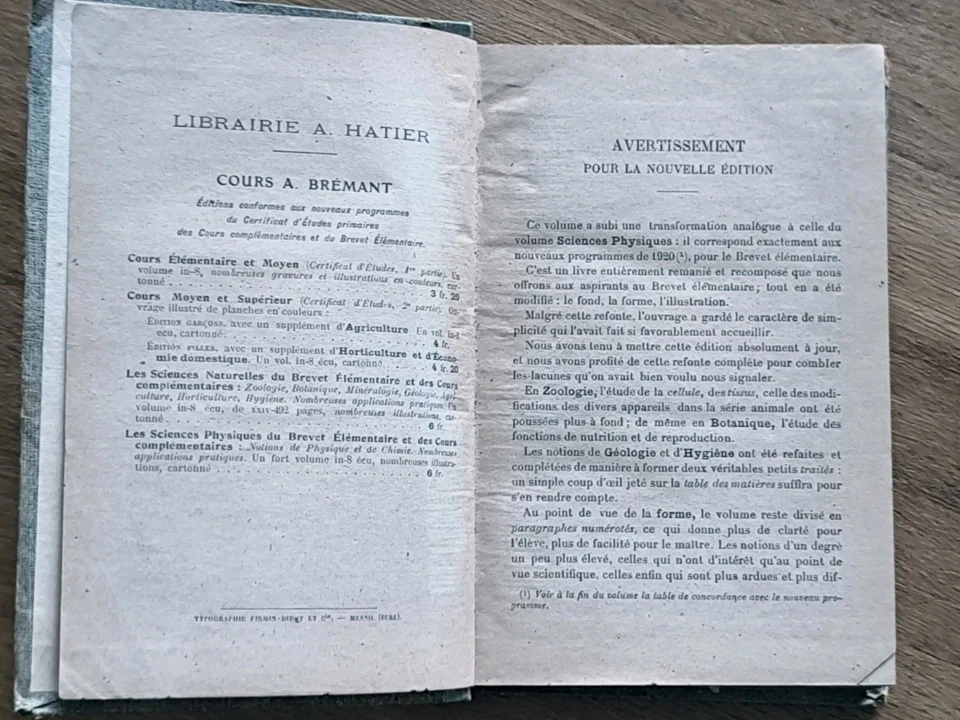 Livre Ancien Sciences Naturelles Du Brevet Élémentaire - Photo 3/4