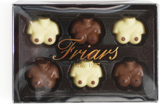 Friars Edible Breast Shaped Chocolate - 90G | 6 Special Boob Carved White & Milk