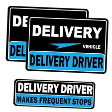 Delivery Driver Car Magnet, Delivery Magnetic Blue / Black Stronger magnetic 