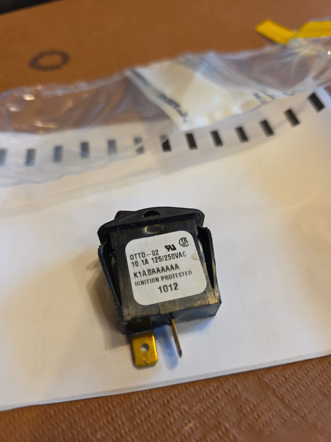 Cornelius 0TT0-02 K1ABAAAAA 10 AMP Switch On/Off Rocker SPST