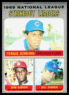 (Fergie Jenkins / Bob Gibson / Bill Singer) LL 1970 Topps #71