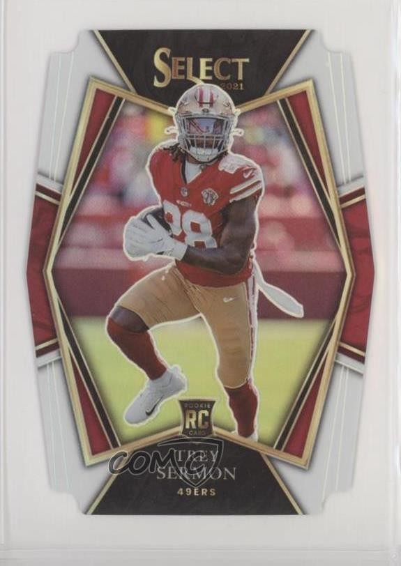 2021 Panini Select Premier Level White Prizm Die-Cut 70/99 Trey Sermon #168 0c6