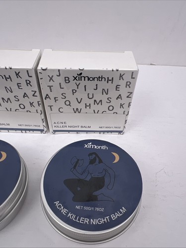 2 Pack XIMonthly Organics - ACNE Killer Night Balm 1.7 oz Skin Condition - Picture 3 of 12