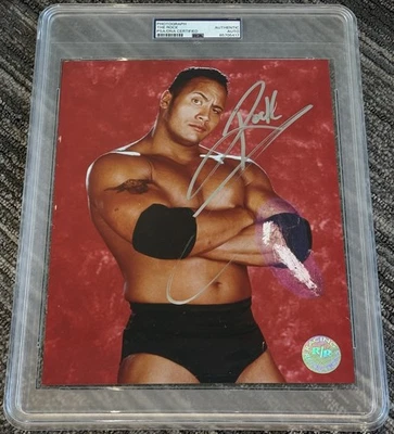 Dwayne Johnson WWE Wrestling Original Autographed Items for sale