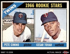 1966 Topps #563 Cesar Tovar / Pete Cimino Twins RCs RC 4 - VG/EX