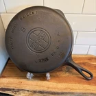 Griswold Cast Iron Skillet No. 8 Large Block Logo 704 P Erie PA - Reconditioned
