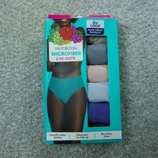 Fruit Of The Loom Underwear Womens 8 Extra Large Hi Cuts Microfiber 6 Pairs