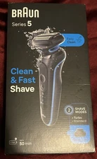 Braun Electric Shaver Kit for Men Series 5 Waterproof Wet & Dry Shave Easy Clean